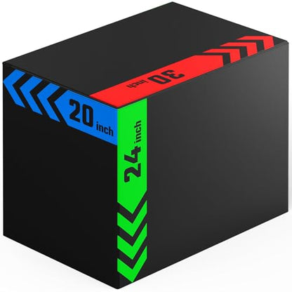 HANDBODE 3-in-1 Plyometric Box, Jump Training Equipment - style: 66 lb (20 x 24 x 30 inch)