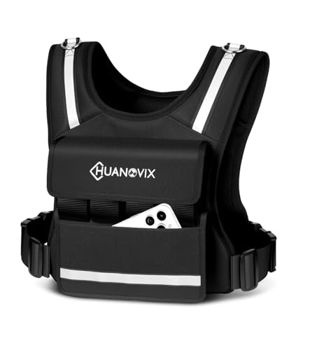 Weighted Vest, 0-40 LBS Adjustable Weight Vest With Reflective Stripe, No Weights Included, Ultra Thick Shoulder Padding Design Rucking Vest for Walking, Running, Strength Training, Etc