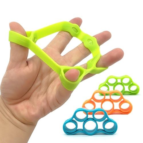 NuRich Finger Stretcher Bands 3 Pack Hand Forearm Exerciser Relieve Joint Pain Strengthen Grip