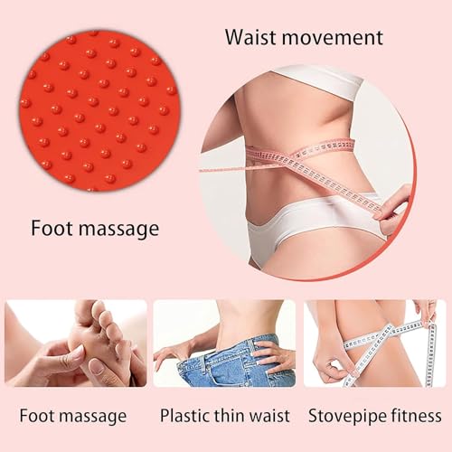 Body Sculpting Waist Twisting Disc with 8 Magnets - 9.8 Inch Ab Rotating Balance Board, Stable & Easy to Use for Beginners to Advanced Fitness Enthusiasts - color: Red