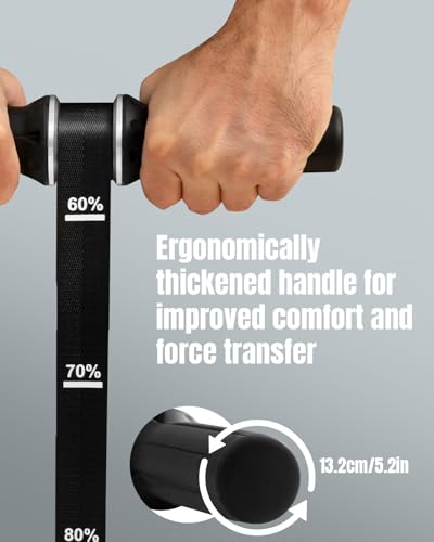 Forearm Strengthener & Forearm Exerciser, Wrist Roller with Thick Silicone Handle, Forearm Trainer with Heavy-Duty Nylon Strap for Muscle Building, Grip Strength and Recovery