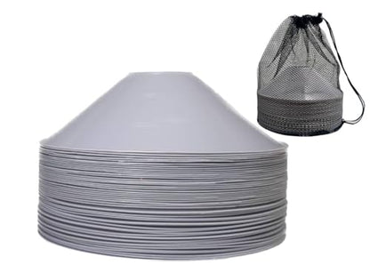 Thicker Disc Cones (Set of 50) Agility Soccer Cones with Carry Bag for Training,Football, Kids, Sports, Field Cone Markers