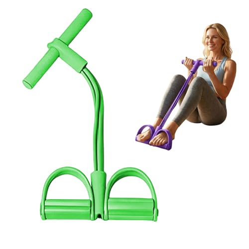 Multifunction Tension Rope, 2026 New Elastic Yoga Resistance Band, Pedal Resistance Bands with Handles, Exercise Bands Stretching Bands for Arm and Leg Workouts - color: Green