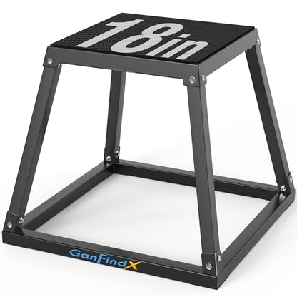 GanFindX 12/18/24" Metal Plyometric Jump Box, Heavy Duty Fitness Platform - size: 18"