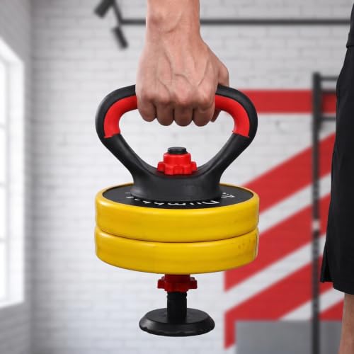 YARNOW Adjustable Kettlebell Handle with Stable Base, Kettle Bell Grip for Dumbbells, Converter for Strength Training Home Gym Weights Set, Ergonomic Gear