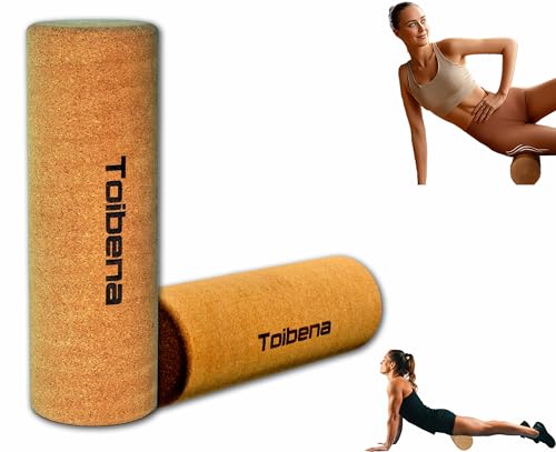 Foam Roller Physical Therapy/Natural Eco-Friendly Cork Roller,High-Density deep Tissue Massage Roller,Forcefully Relax Muscles,Stretching Roller Yoga & Travel Friendly (12 * 4 Inch)