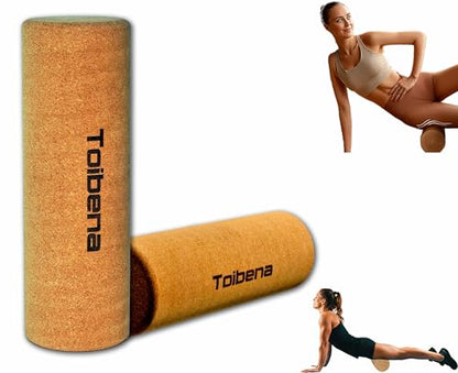 Foam Roller Physical Therapy/Natural Eco-Friendly Cork Roller,High-Density deep Tissue Massage Roller,Forcefully Relax Muscles,Stretching Roller Yoga & Travel Friendly (12 * 4 Inch)
