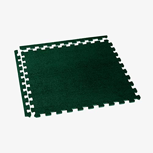 We Sell Mats 3/8 Inch Thick Interlocking Foam Carpet Tiles Durable Carpet Squares Anti Fatigue Support for Home Office or Classroom Use - color: Hunter Green, style: 100 Square Feet (25 Tiles)
