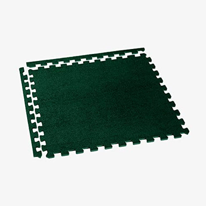 We Sell Mats 3/8 Inch Thick Interlocking Foam Carpet Tiles Durable Carpet Squares Anti Fatigue Support for Home Office or Classroom Use - color: Hunter Green, style: 100 Square Feet (25 Tiles)
