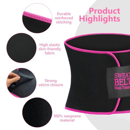 Waist Trainer for Women Lower Belly Fat, Waist Sweat Band for Women, Belly Band Sweat Belt, Stomach Wrap, Body Shaper