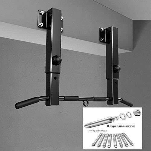 Wall-Mounted Pull-Up Bar, Heavy-Duty Steel Fitness Bar With Foam Handguards, Adjustable Height, Supports 300kg