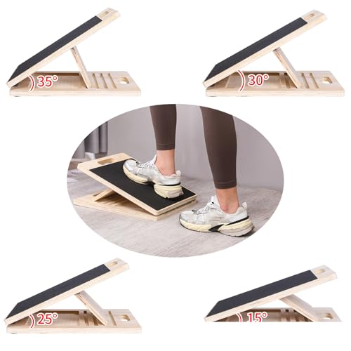 Foldable Wooden Calf Stretching Platform for Compacts Storage and Flexibility Improvement Ergonomic Stretcher Stretching Leg Stretcher