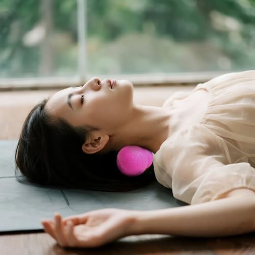 GOGO Peanut Massage Ball for Myofascial Release, Purple Double Lacrosse Fascia Balls for Back Feet Trigger Point Therapy, Deep Tissue - color: Purple