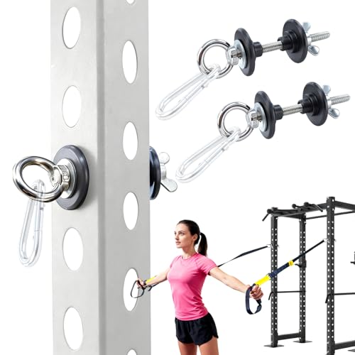 2Pack Resistance Band Pegs 304 Stainless Steel Band Anchors Heavy Duty Band Hooks with Variable Diameter Hole Plug Suitable for Power Rack with 5/8"-1"Hole,Strength Traning,Fitness,Physical Therapy