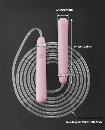 LED Light Up Jump Rope for Kids – Glow, Rechargeable, Exercise - color: Pink