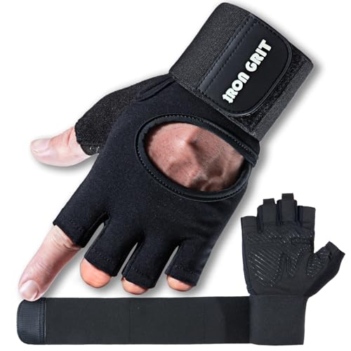 Weight Lifting Gloves,for Men and Women, Workout Gloves with Wrist Support for Exercise, Weightlifting, Training, Pull-ups Breathable and Snug fit - color: black, size: Large