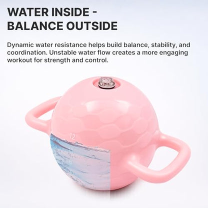 Water-Filled Adjustable Kettlebell, 2-12 lb, Dual Handle Weight for Women