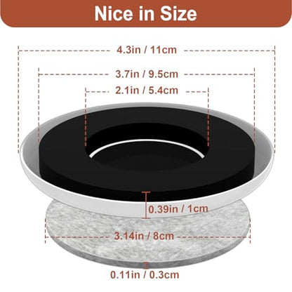 Furniture Sliders for Hardwood Floors - Multi-Surface Moving Sliders - size: 4.3in Round 8+8Pack