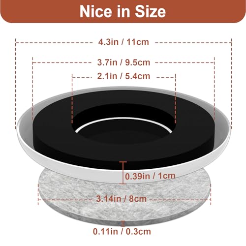 Furniture Sliders for Hardwood Floors: Multi-Surface Movers Sliders - size: 4.3in Round 16+16Pack