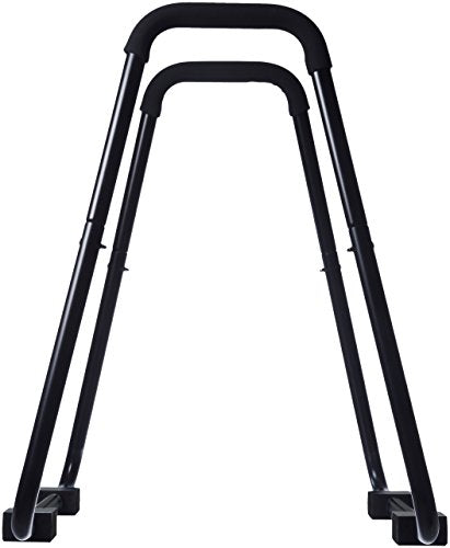 Amazon Basics Dip Bar Station, Portable Strength Training Stand for Tricep Dips & Calisthenics, Home Gym, 661 lb Weight Capacity, Black