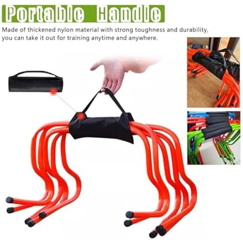Portable Mini Agility Hurdles Set, Adjustable Height for Speed Training, Ideal for Football and Athletic Jumping Drills