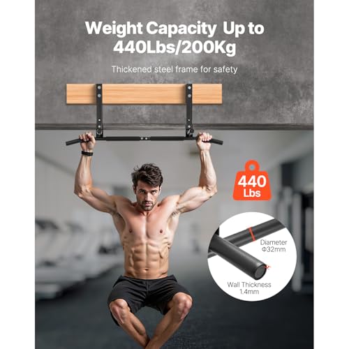 Happybuy Multifunctional Pull Up Bar: A Sturdy Home Gym Essential. This ceiling - mounted pull up bar, measuring 42 inches in width, features multi - grip options for diverse upper - body workouts