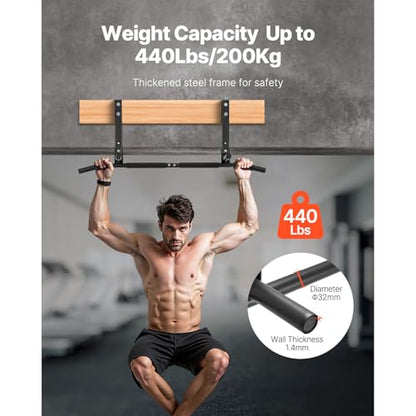 Happybuy Multifunctional Pull Up Bar: A Sturdy Home Gym Essential. This ceiling - mounted pull up bar, measuring 42 inches in width, features multi - grip options for diverse upper - body workouts