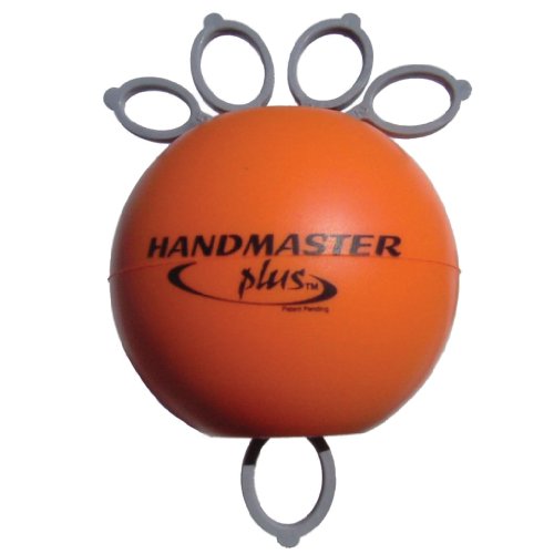 Handmaster Plus Physical Therapy Hand Exerciser - Forearm Exerciser with Stress Relief Ball - Hand Therapy Balls for Exercise, Training - Finger Exerciser & Strengthener - Firm Tension, Orange - style: Firm Tension
