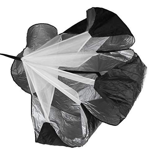 ZJchao Training Resistance Parachute, Running Speed Exercise Power Umbrella Adjustable Waist Belt 1.5x15 Meters Surface with Carry Bag for Football Track Basketball Long Distance