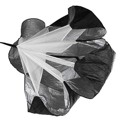 ZJchao Training Resistance Parachute, Running Speed Exercise Power Umbrella Adjustable Waist Belt 1.5x15 Meters Surface with Carry Bag for Football Track Basketball Long Distance