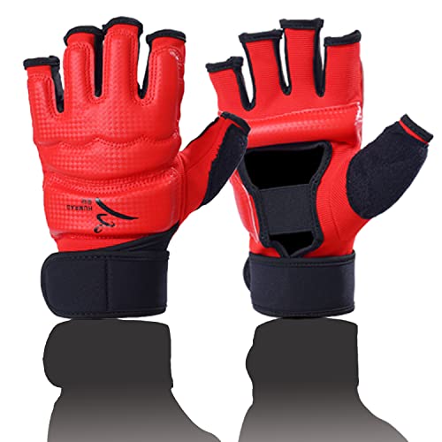 Kickboxing Sparring Gloves MMA Gloves Boxing Gloves for Men Women Kids Half Finger Punching Bag Gloves Fighting Gloves for Men Women Boxing Training - color: red, size: Large