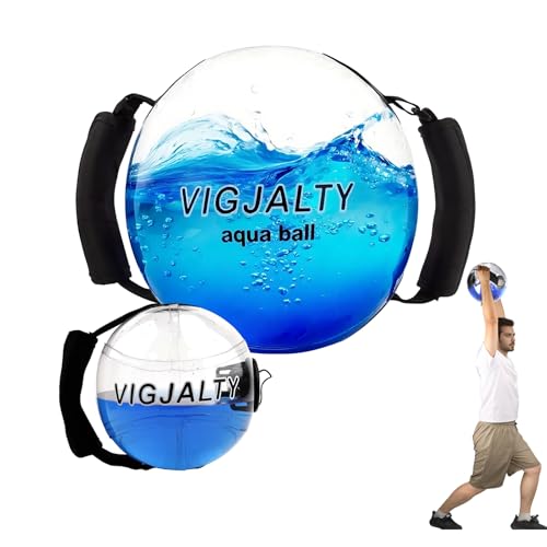 Small & Large Aqua Ball Bundle | Unpredictable Resistance for Engaging Stabilizer Muscles | Portable Workout Equipment for Home, Travel, Athletes & Beginners