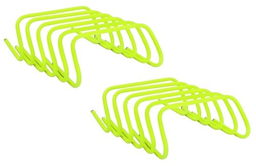 CW Jumping Hurdles Running Obstacles Pack of 12 Pcs Indoor Practice Outdoor Sports Training Hurdles Fitness Equipment Footwork Speed Agility
