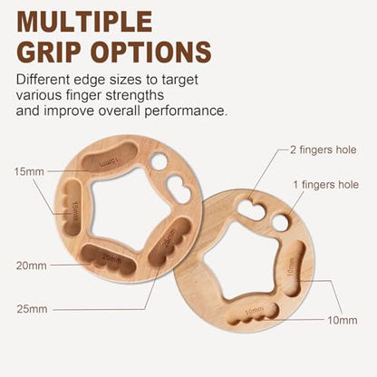 Portable Hangboard for Rock Climbing, 2-Pack Fingerboard Rings