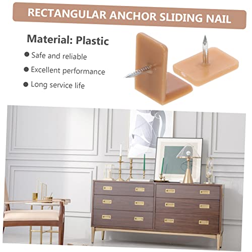 Hemoton Furniture Sliders Plastic Core Sliders for Drawer Guides Stops Easy Repair for Broken Drawer Glides