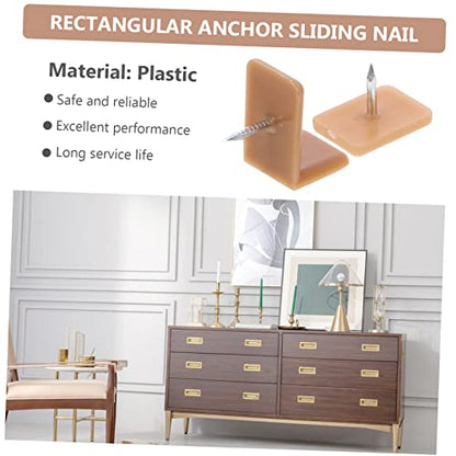 Hemoton Furniture Sliders Plastic Core Sliders for Drawer Guides Stops Easy Repair for Broken Drawer Glides