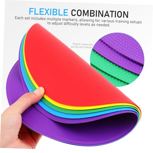 Abaodam 6pcs Agility Dots Spot Markers for Sports Training Lightweight Non-Slip Floor Dots for Classroom Fitness and Agility Drills