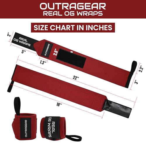 18" OG-Grade Wrist Wraps for Weightlifting – Heavy Duty Wrist Support with Thumb Loop & Lockdown Strap – Wrist Straps for Powerlifting, Bench Press & Gym Training - color: Viva Her