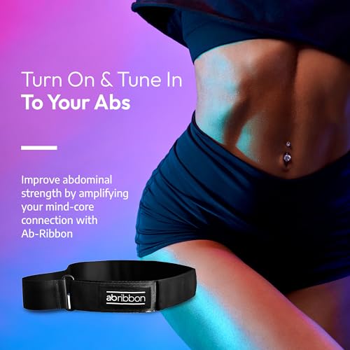 Ab-Ribbon by HYPOXiX Fitness, Abdominal Mirror Sensory Belt for Pilates Barre Yoga Breathography Technique Breathwork and Physical Therapy - size: X-Small-Small