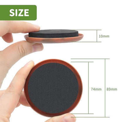 Furniture Sliders for Carpet 8 PCS - 3 1/2" Brown Coffee - size: 8 PCS 3 1/2 inch Brown Coffee