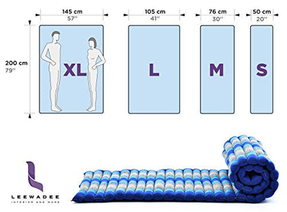 Leewadee - Foldable Floor Mattress - Japanese Roll Up Futon -Trifold Tatami Mat- Guest Floor Bed - Camping Mattress - Thai Massage Mat, Kapok Filled, 75 x 57 inches, Anthracite