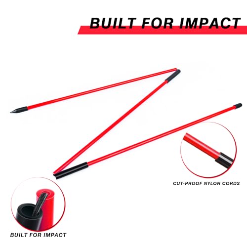 Collapsible Golf Alignment Sticks, 40 Inch Golf Alignment Rods for Swing Trainer, Putting, Aiming, Posture Correction and Golf Practice