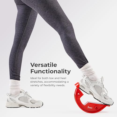 Sunny Health & Fitness Calf Stretcher and Foot Rocker for Plantar Tight Calves Relief Hamstring Ankle Strengthener Facetious Sling Stretch Fighter Stretching Device Mobility