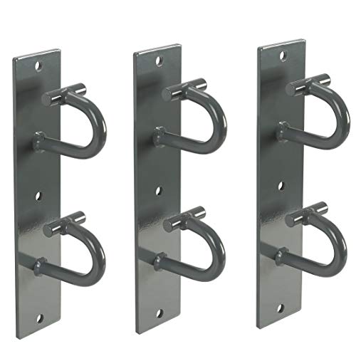 HECASA Workout Wall Mount Anchor, Resistance Band Wall Anchor, Fitness Ceiling Hook for Home Gym, Body Weight Straps, Suspension Strength Trainings 3 Sets