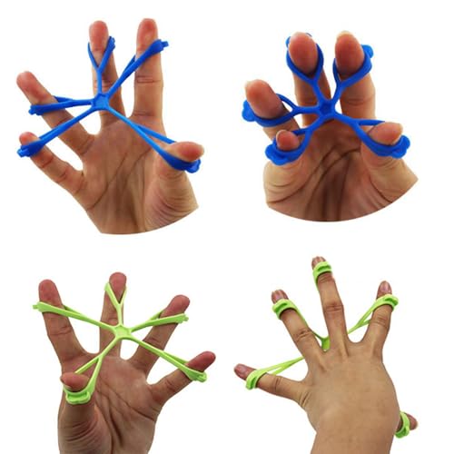 3 Pack Finger Stretcher Finger Exerciser Hand Strengthener Grip Strength Trainer Hand Resistance Bands Finger Extension Elastic Rings Hand Strengthening Extensor 7LB 9LB 11LB Set