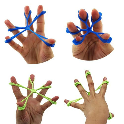 3 Pack Finger Stretcher Finger Exerciser Hand Strengthener Grip Strength Trainer Hand Resistance Bands Finger Extension Elastic Rings Hand Strengthening Extensor 7LB 9LB 11LB Set