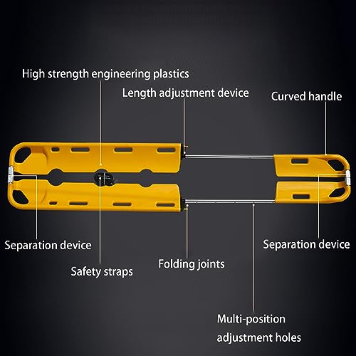 Portable Spine Board Stretcher, Lightweight Mcal Transport Backboard for Patient Transfer, Emerncy Folding Stretcher for Hospitals & First Responders