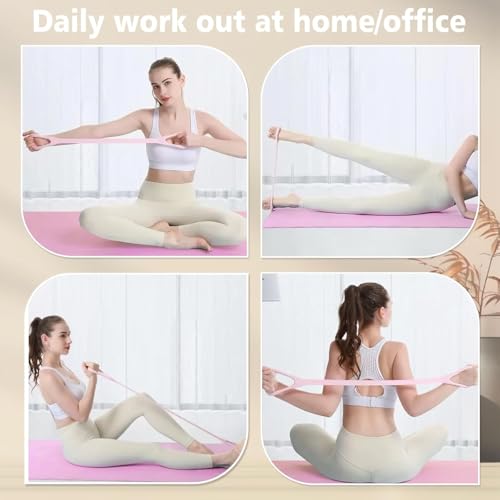 Pilates Ring Set 15PCS Pilates Equipment Set with Adjustable Ankle Wrist Weights,Yoga Ball,Figure 8 Resistance Band,Tape Measure,Pilates Bands & Accessories,Pilates Ring and Ball Set (Pink)