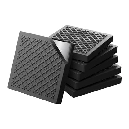 Exercise Equipment Mat 5.11x5.11x0.55in 6pcs, Heavy Duty Thick Steel Embedded Rubber Mat, Anti Slip/Noise Reduction/Vibration Resistance, Treadmills Equipment Pads, Used for Carpets, Wooden Floors - size: 5.11''x5.11''-6pcs