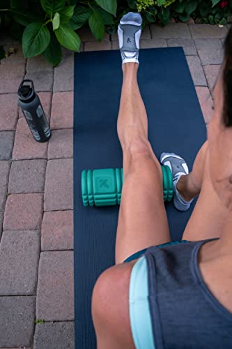 TriggerPoint Grid 1.0 Foam Roller - 13" Multi-Density Massage Roller for Deep Tissue & Muscle Recovery - Relieves Tight, Sore Muscles & Kinks, Improves Mobility & Circulation - Targets Key Body Parts - color: Teal